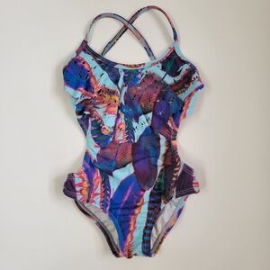 PilyQ Baby Toddler 2T Girl Bikini Cut Out Fringe Swimsuit Scrunch Bottom Boho